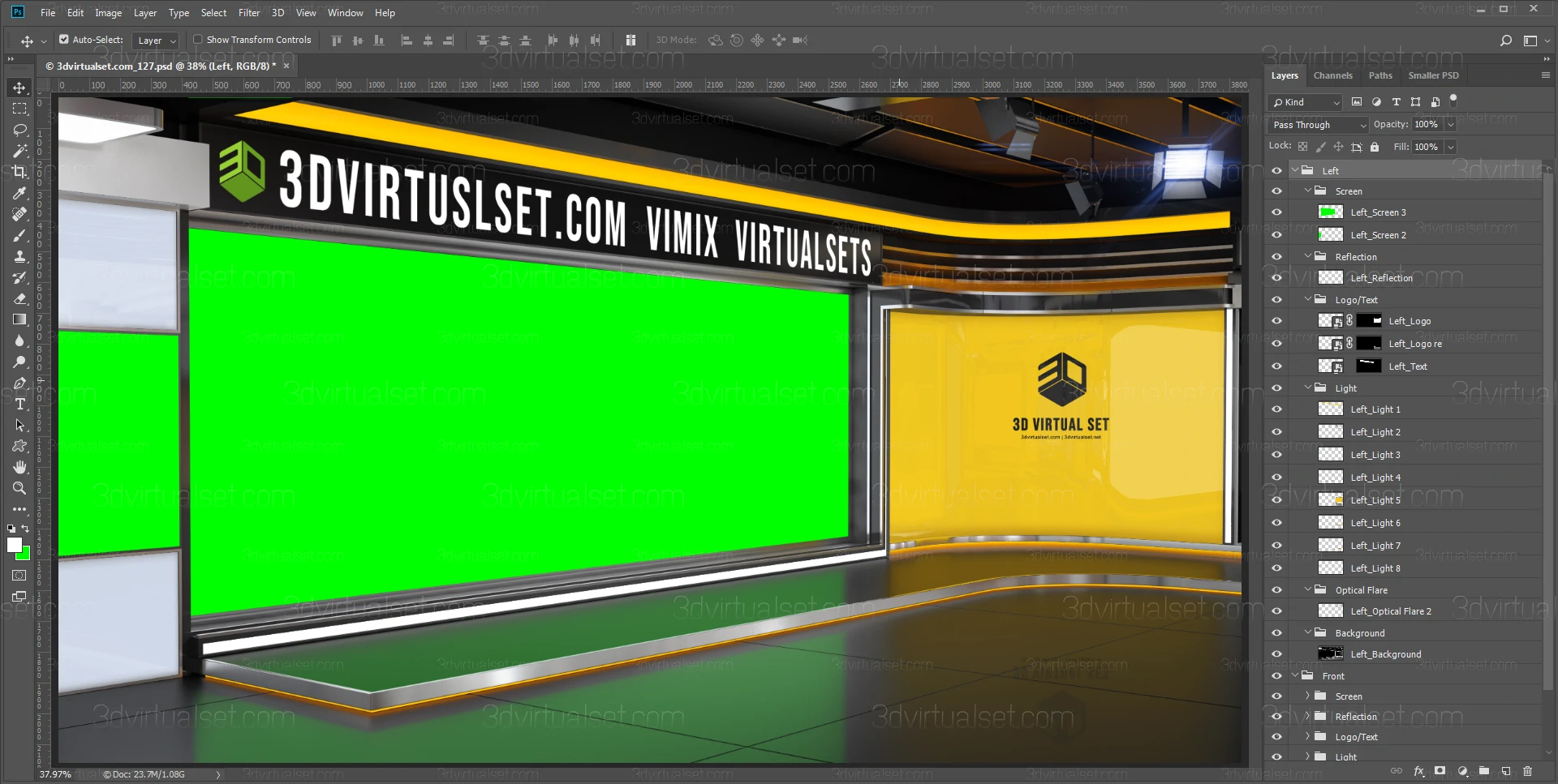 Virtual Set 127 for Photoshop Templates